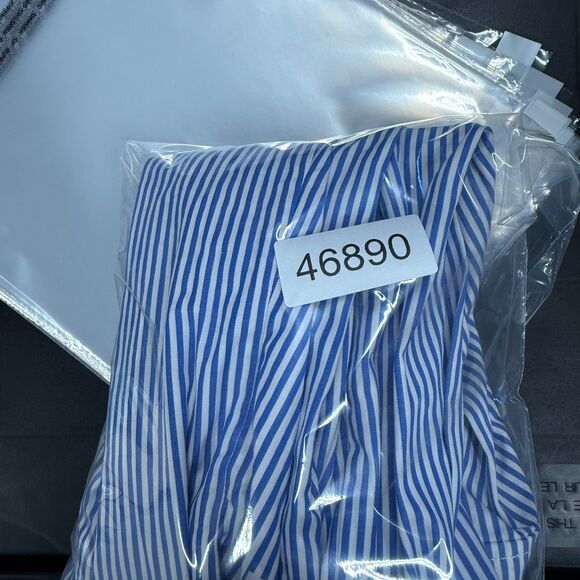 J. Crew Shirt Women S Small Blue Striped Button Up Collared Long Sleeve Cotton - Picture 7 of 7